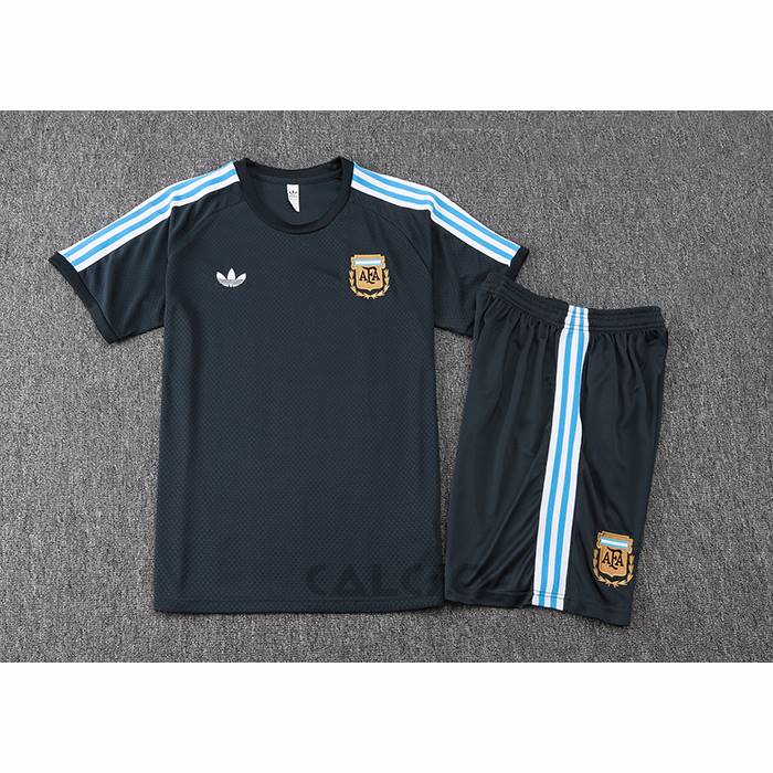 Tuta da Track Argentina Manica Corta 2025-2026 Grigio - Pantaloncini